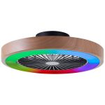 Brilliant Slimline Ventilator Plastik Metall Beige Schwarz 36W 4700lm - 830-865 CCT+RGB | 490mm - Fernsteuerung Dimmbar