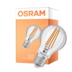 Osram Classic LED E27 Birne Fadenlampe Klar 7.3W 806lm - 827 Extra Warmweiß | Bewegungs- Und Lichtsensor - Ersatz Für 60W