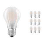 Mehrfachpackung 10x Osram CLASSIC LED E27 Birne Fadenlampe Matt 4.8W 470lm - 827 Extra Warmweiß | Dimmbar - Ersatz Für 40W