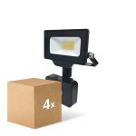 Mehrfachpackung 4x Noxion LED-Scheinwerfer Beamy G3 10W 1100lm 100D - 840 Kaltweiß | IP44 - Bewegungs- und Lichtsensor - Symmetrisch