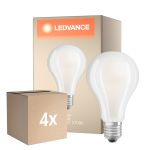 Mehrfachpackung 4x Ledvance  Classic LED E27 Birne Fadenlampe Matt 24W 3452lm - 827 Extra Warmweiß | Ersatz Für 200W