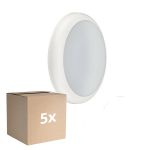 Mehrfachpackung 5x Philips LED-Wand- und Deckenleuchte Ledinaire WL070V Gen 2 Weiß 17W 1700lm - 830-840 CCT | 300mm - IP65