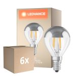 Mehrfachpackung 6x Osram Classic LED E14 Kugel Fadenlampe Klar 4W 350lm - 827 Extra Warmweiß | Ersatz Für 31W