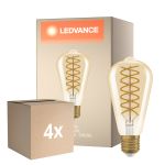 Mehrfachpackung 4x Osram Vintage 1906 LED E27 Edison Fadenlampe Gold 8.8W 806lm - 824 Extra Warmweiß | Dimmbar - Ersatz Für 60W