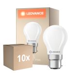 Mehrfachpackung 10x Ledvance Classic LED B22 Birne Matt 3.4W 470lm - 827 Extra Warmweiß | Dimmbar - Ersatz Für 40W