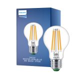 Philips MASTER LED Glühbirne Ultra Efficient E27 Birne Klar 4W 840lm - 827 Extra Warmweiß | Ersatz für 60W