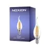 Noxion Lucent LED E14 Gebogene Spitze Kerze Fadenlampe Klar 4.5W 470lm - 827 Extra Warmweiß | Dimmbar - Ersatz für 40W