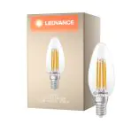 Ledvance Classic LED E14 Kerze Fadenlampe Klar 3.4W 470lm - 827 Extra Warmweiß | Dimmbar - Ersatz Für 40W