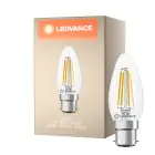 Ledvance Classic LED B22 Kerze Fadenlampe Klar 3.4W 470lm - 827 Extra Warmweiß | Ersatz Für 40W