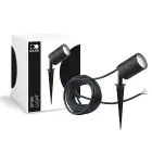 D'Lite Erdspießleuchte Fuse Stromkabel Schwarz | IP65 - Geeignet für 1x GU10 | incl. cable 2 Meter