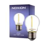 Noxion Lucent LED E27 Kugel Fadenlampe Klar 1.4W 136LM - 827 Extra Warmweiß | Ersatz für 15W