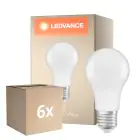 Mehrfachpackung 6x Ledvance Classic LED E27 Birne Matt 8.8W 806lm - 827 Extra Warmweiß | Dimmbar - Ersatz Für 60W