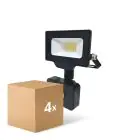 Mehrfachpackung 4x Noxion LED-Scheinwerfer Beamy G3 10W 1100lm 100D - 840 Kaltweiß | IP44 - Bewegungs- und Lichtsensor - Symmetrisch
