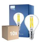 Mehrfachpackung 10x Philips MASTER LED E14 Kugel Fadenlampe Klar 2.5W 340lm - 922-927 Dim To Warm | Höchste Farbwiedergabe - Dimmbar - Ersatz Für 25W