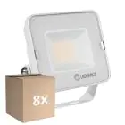 Mehrfachpackung 8x Ledvance LED-Scheinwerfer Compact Weiß 20W 2000lm 100D - 840 Kaltweiß | IP65 - Symmetrisch 