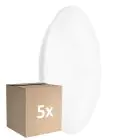 Mehrfachpackung 5x Ledvance LED-Wand- und Deckenleuchte Surface CIRCULAR 500 PS Stahl Weiß 42W 3500lm - 830 Warmweiß | IP44