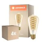 Mehrfachpackung 4x Osram Vintage 1906 LED E27 Edison Fadenlampe Gold 8.8W 806lm - 824 Extra Warmweiß | Dimmbar - Ersatz Für 60W