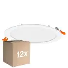 Mehrfachpackung 12x Osram LED Downlight Recess Slim Weiß 22W 2000lm 110D - 830 Warmweiß | Ausschnitt 120mm - IP20