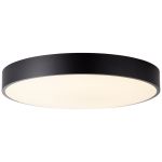 Brilliant Slimline Plafonnier Métal Plastique Blanc Noir 58W 6800lm - 830-865 CCT | 490mm - Télécommande Dimmable