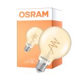 Osram Vintage 1906 LED E27 Globe Filament Twist Dorée 4.9W 470lm - 927 Blanc Très Chaud | Meilleur Rendu Des Couleurs - Dimmable - Équivalent 40W