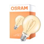 Osram Vintage 1906 LED E27 Globe Filament Dorée 4.9W 470lm - 927 Blanc Très Chaud | Meilleur Rendu Des Couleurs - Dimmable - Équivalent 40W