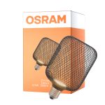 Osram Decor Plat Lamp In Métal Boîtier Vide  LED E27 Special Dépolie Noir 3.5W 300lm - 827 Blanc Très Chaud | Équivalent 25W