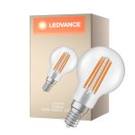 Ledvance Classic LED E14 Boule Filament Claire 3.8W 806lm - 827 Blanc Très Chaud | Équivalent 60W