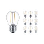 Lot 10x Philips Corepro LED Ampoule E27 Poire Claire 7W 806lm - 827 Blanc Très Chaud | Équivalent 60W