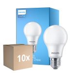 Lot 10x Philips Corepro LED Ampoule E27 Poire Dépolie 8W 806lm - 827 Blanc Très Chaud | Équivalent 60W