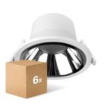Lot 6x Noxion Downlight LED Apollo V2.0 15-25W 1740-2960lm 60D - 830/840 CCT | 220mm - Diamètre 200mm - Aluminium Réflecteur