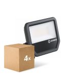 Lot 4x Ledvance Projecteur LED Aluminium Noir 41W 6000lm 100D - 840 Blanc Froid | IP66 - Symétrique