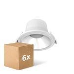 Lot 6x Noxion Downlight LED Apollo V2.0 9-15W 1080-1860lm 60D - 830/840 CCT | 175mm - Diamètre 150mm 
