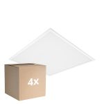 Lot 4x Ledvance Panneau LED Comfort Aluminium Blanc 33W 4320lm - 840 Blanc Froid | 62.5x62.5cm - UGR < 19