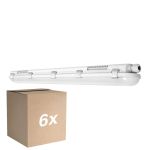Lot 6x Ledvance Réglette LED Étanche Imperméable 32W 4400lm - 865 Lumière Du Jour | 120cm 