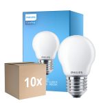 Lot 10x Philips Corepro LED Lustre E27 Boule Dépolie 6.5W 806lm - 840 Blanc Froid | Équivalent 60W