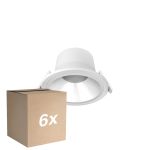 Lot 6x Noxion Downlight LED Apollo V2.0 6-12W 720-1500lm 60D - 830/840 CCT | 145mm - Diamètre 120mm