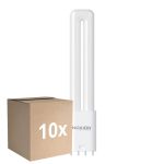 Lot 10x Noxion Lucent PL-L LED 7.9W 950lm - 830 Blanc Chaud | 4-Pins - Équivalent 18W