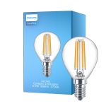 Philips Corepro LED Lustre E14 Boule Filament Claire 6.5W 806lm - 827 Blanc Très Chaud | Équivalent 60W