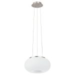 Eglo Suspension Luminaire Optica Acier Nickel Satiné | Convient pour 2x E27