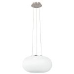 Eglo Suspension Luminaire Optica Acier Nickel Satiné | Convient pour 2x E27