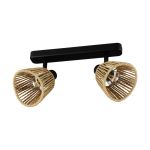 Eglo Plafonnier Keelby Acier Noir | IP20 - Convient pour 2x E14 