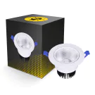 Bright Choice Downlight LED Rond Inclinable 15W 1200lm 60D - 930 Blanc Chaud | 135mm - Diamètre 110mm - UGR <19