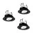 Lot 3x Eglo Spot LED Saliceto-Z Aluminium Noir 4.7W 440lm - 827-865 Variable Blanc + RGB | 88mm - Diamètre 68mm - IP20 - Zigbee Dimmable