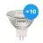 Lot 10x Noxion Spot LED GU5.3 MR16 4.4W 345lm 60D - 830 Blanc Chaud | Dimmable - Équivalent 35W