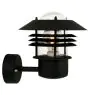 Nordlux Vejers Applique Murale Métal et Verre Noir | IP54 - Convient pour E27