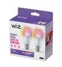 Pack duo 2x WiZ Smart LED E27 Poire Filament Dépolie 9W 806lm - 822-865 Variable Blanc + RGB | Dimmable - Équivalent 60W