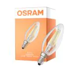 Osram LED Superstar Classic E14 Bougie Filament Claire 2.2W 300lm - 927 Blanc Très Chaud | Dimmable -  Équivalent 25W