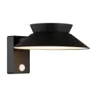 Nordlux Solar Applique Murale Justina Métal Noir 400lm - 830 Blanc Chaud | IP44 - Détecteur de Mouvement et de Lumière