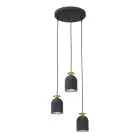 Emibig Suspension Luminaire Target Acier Noir | Convient pour 3x E27 - Max 15W