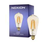 Noxion Lucent LED E27 Edison Filament Ambre 7.2W 630lm -  822 Blanc Très Chaud | Dimmable - Équivalent 50W